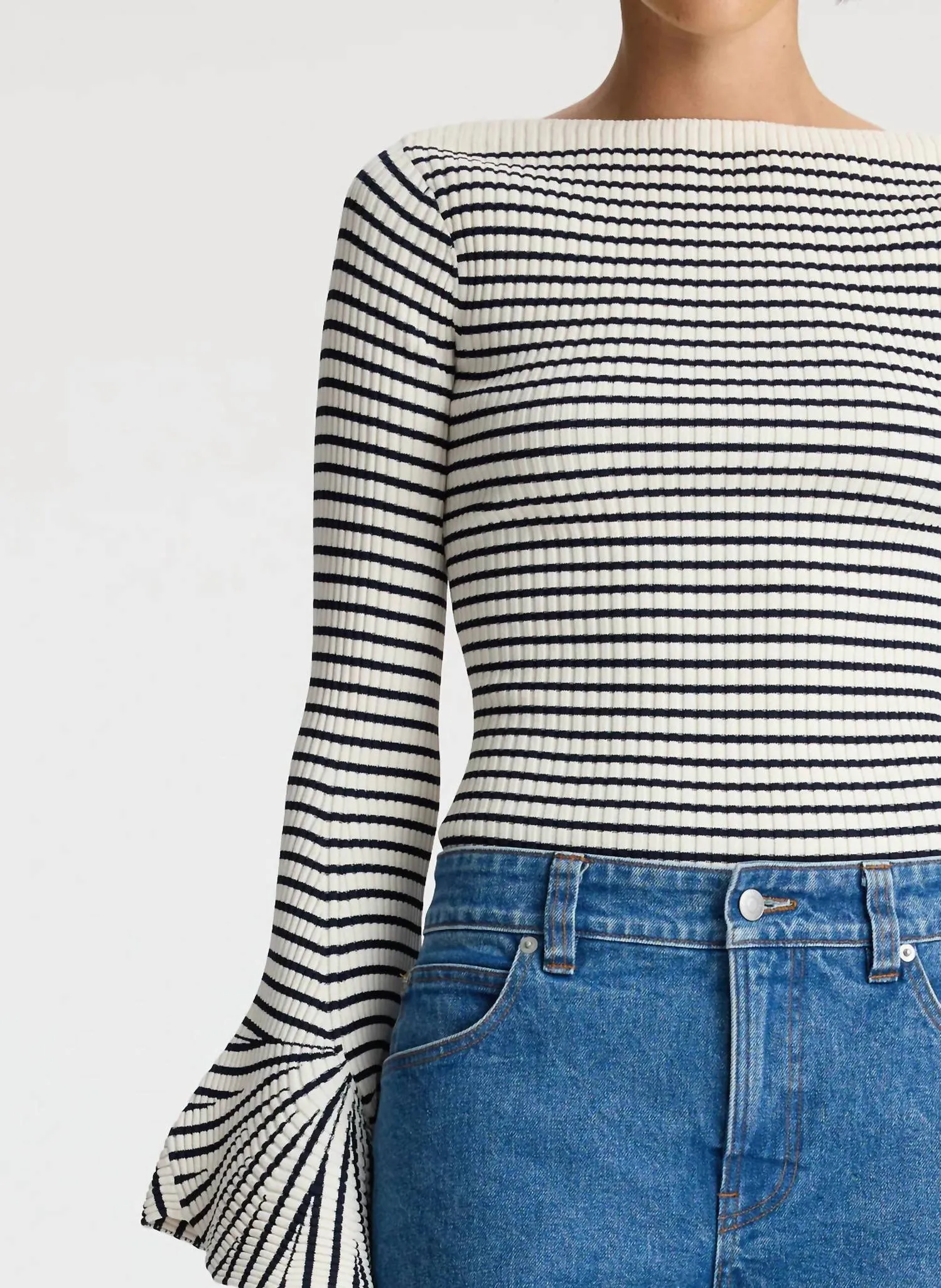 A.L.C. - Striped Aster Knit Top