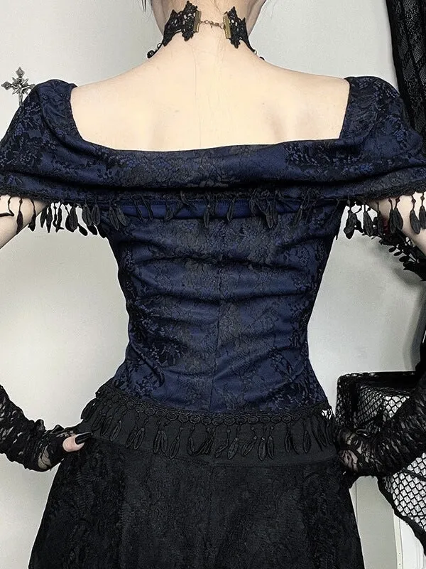 Alternative Irregular Lace Fishtail Skirt