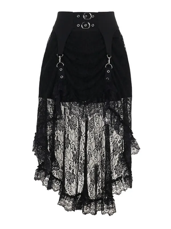 Alternative Irregular Lace Fishtail Skirt