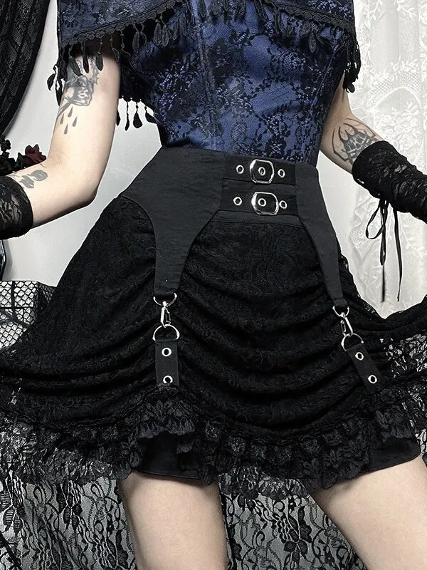 Alternative Irregular Lace Fishtail Skirt