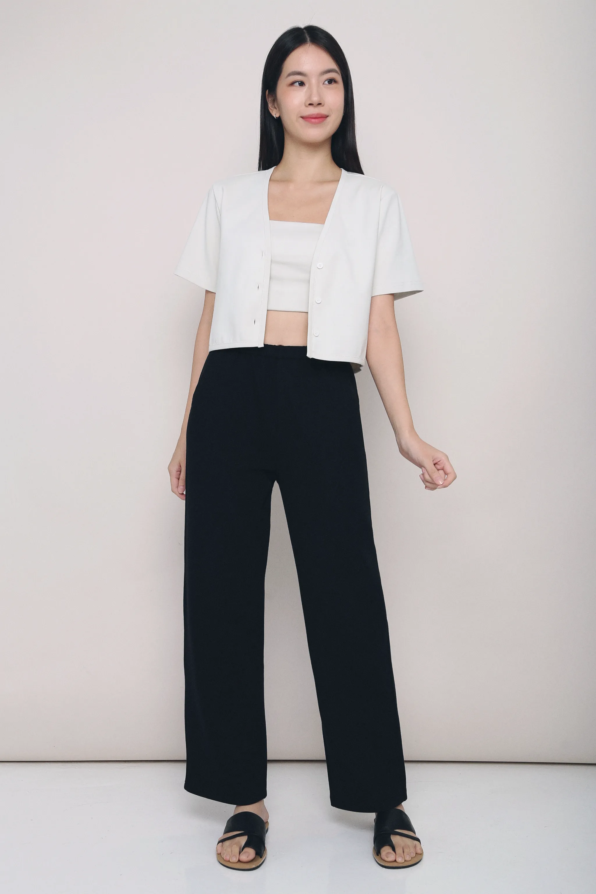 Avalon Straight Leg Slacks Black (Backorder)