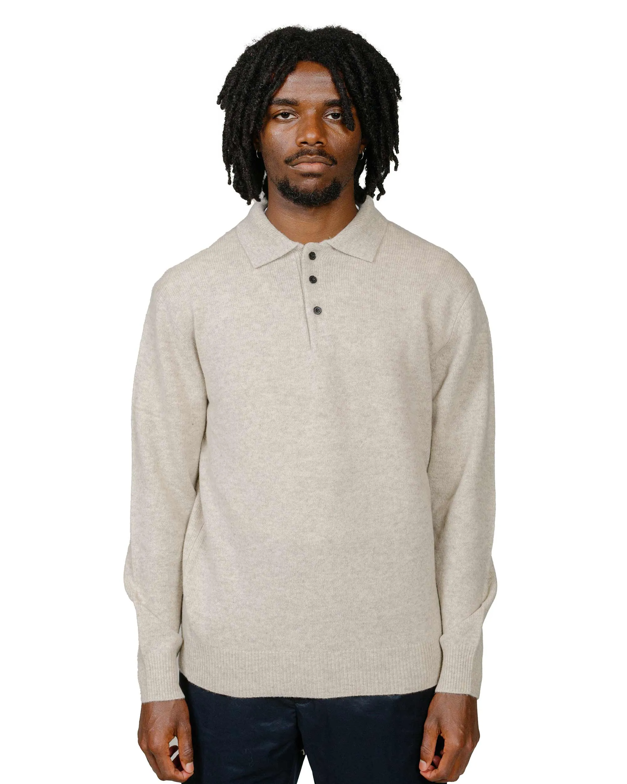 Beams Plus Knit Polo 9G Beige