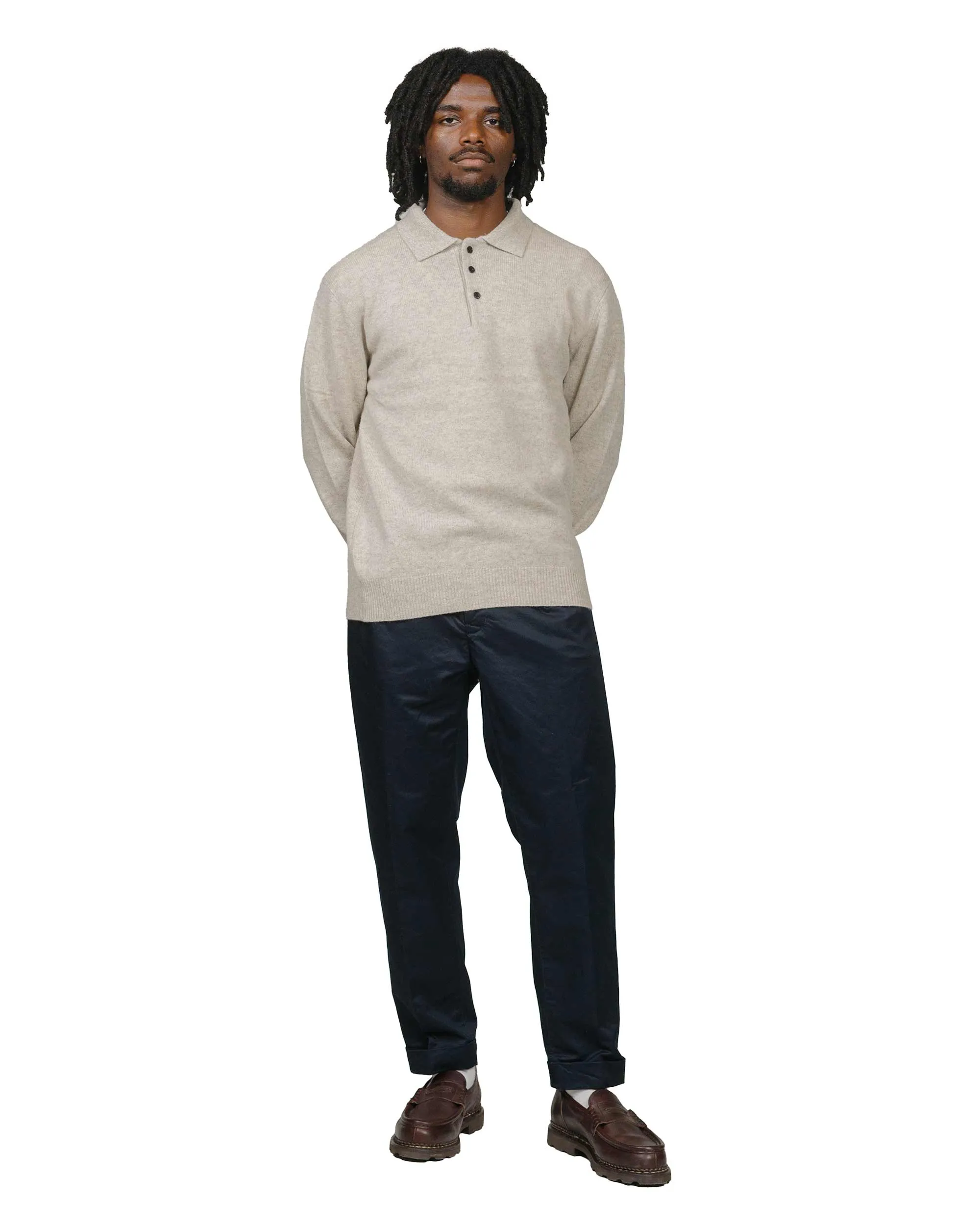 Beams Plus Knit Polo 9G Beige