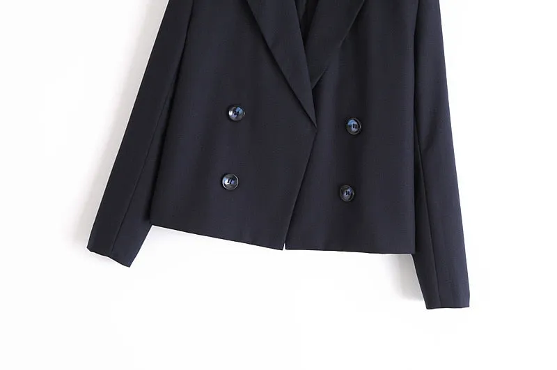 BLACK CROPPED BLAZER