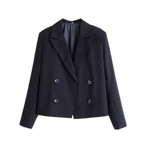 BLACK CROPPED BLAZER