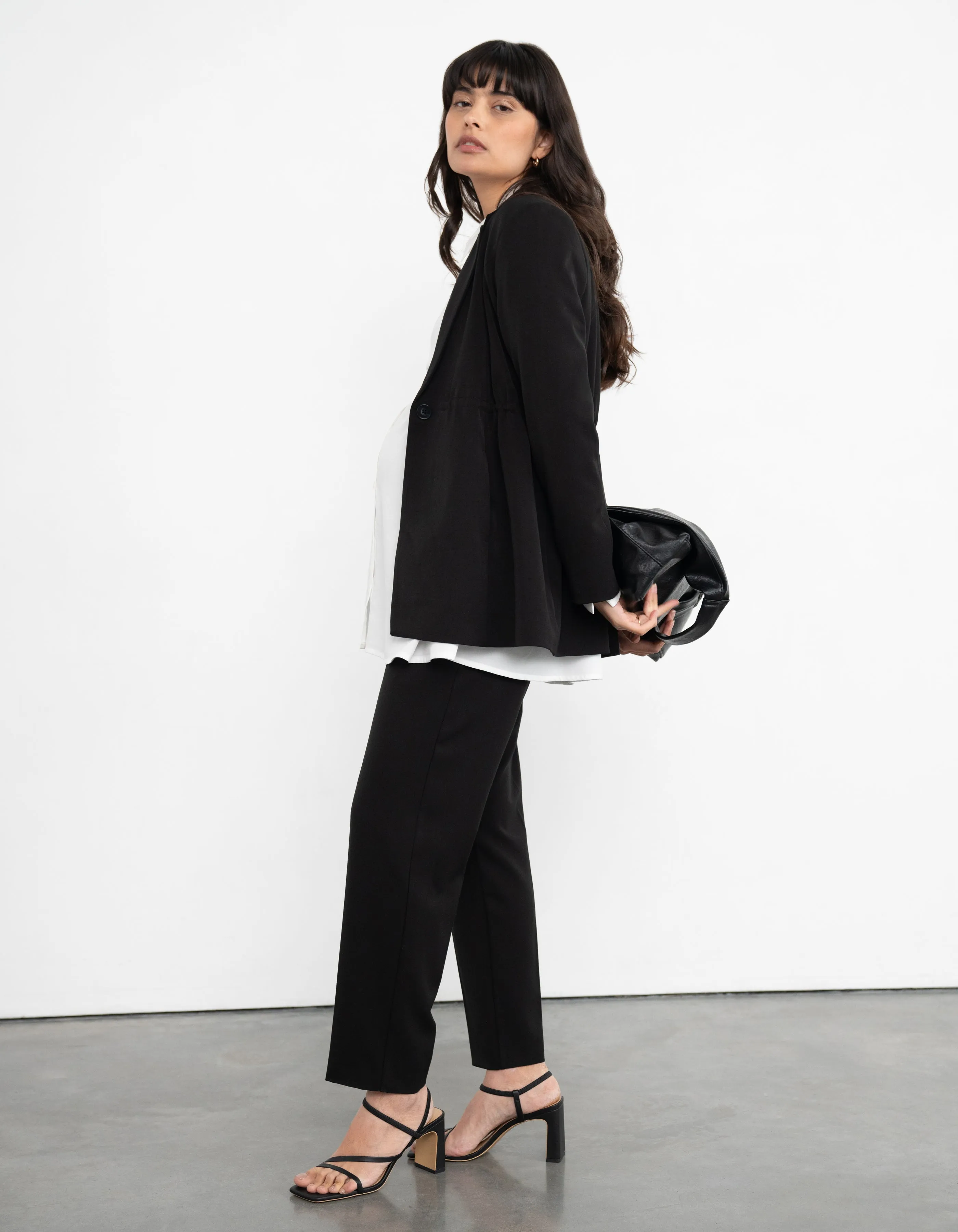 Black Maternity Blazer