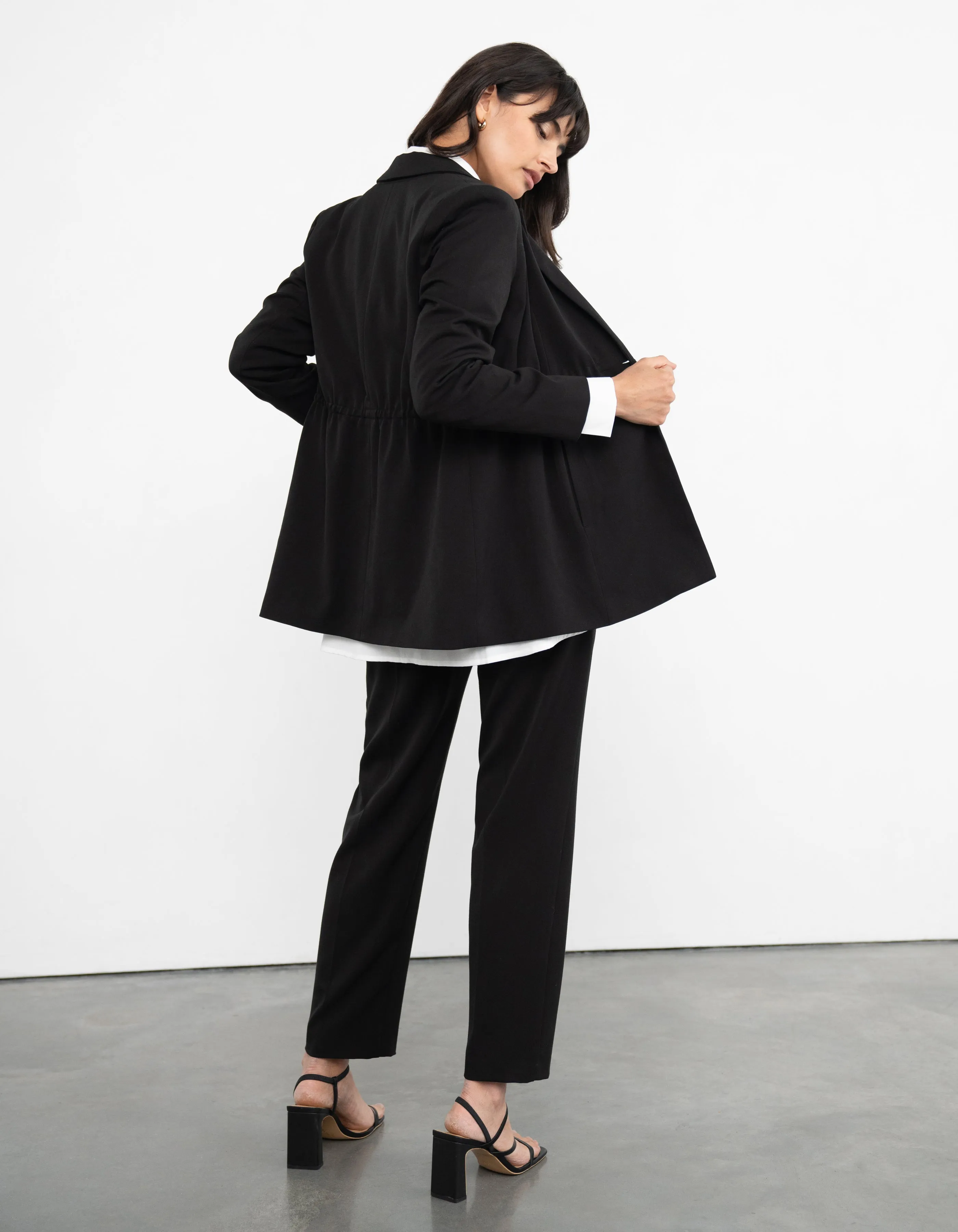 Black Maternity Blazer