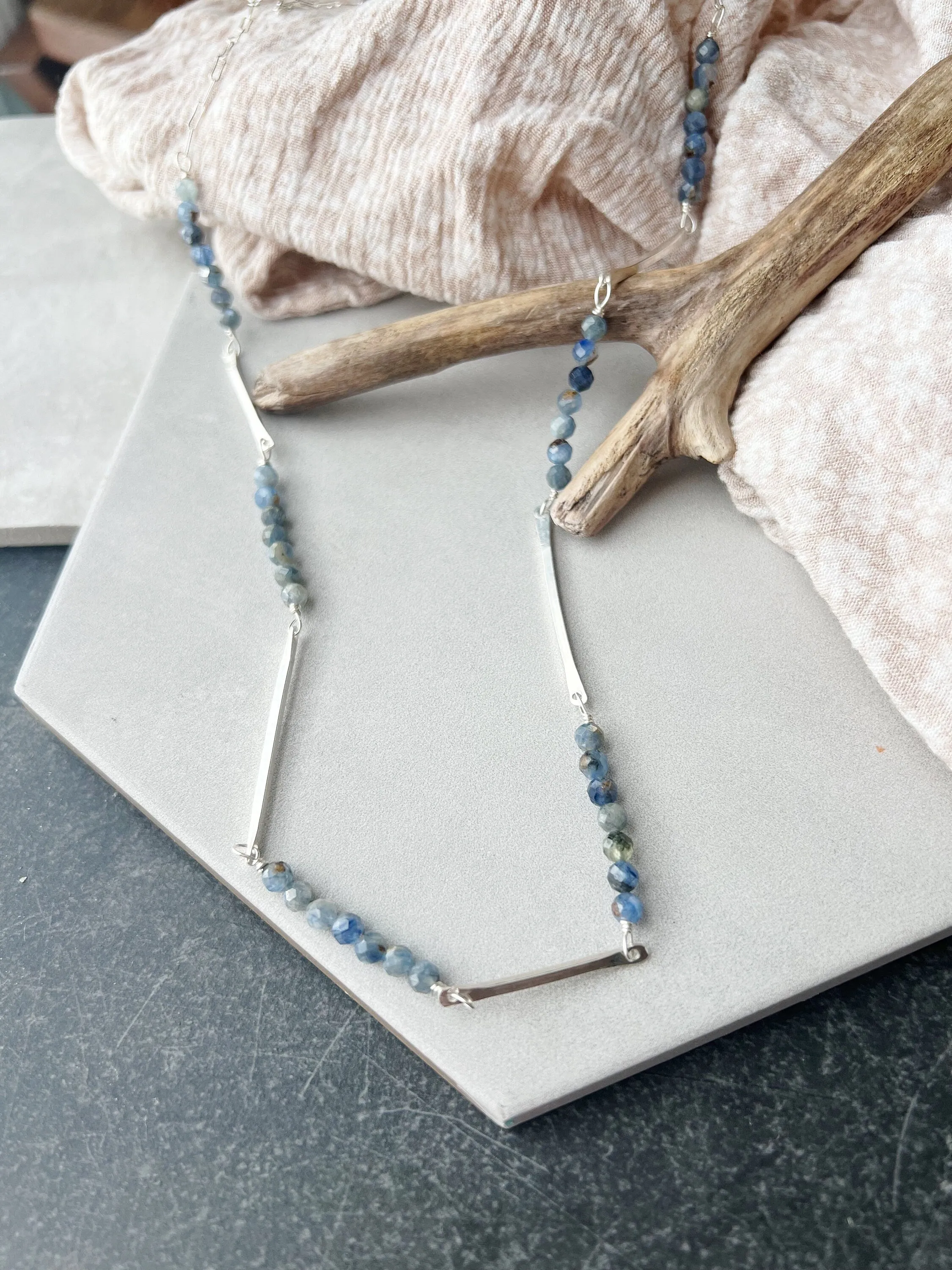 Bridgette Gemstone Bar Necklace