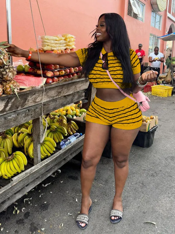 Casual Striped Knit Set – Chic & Comfortable Look