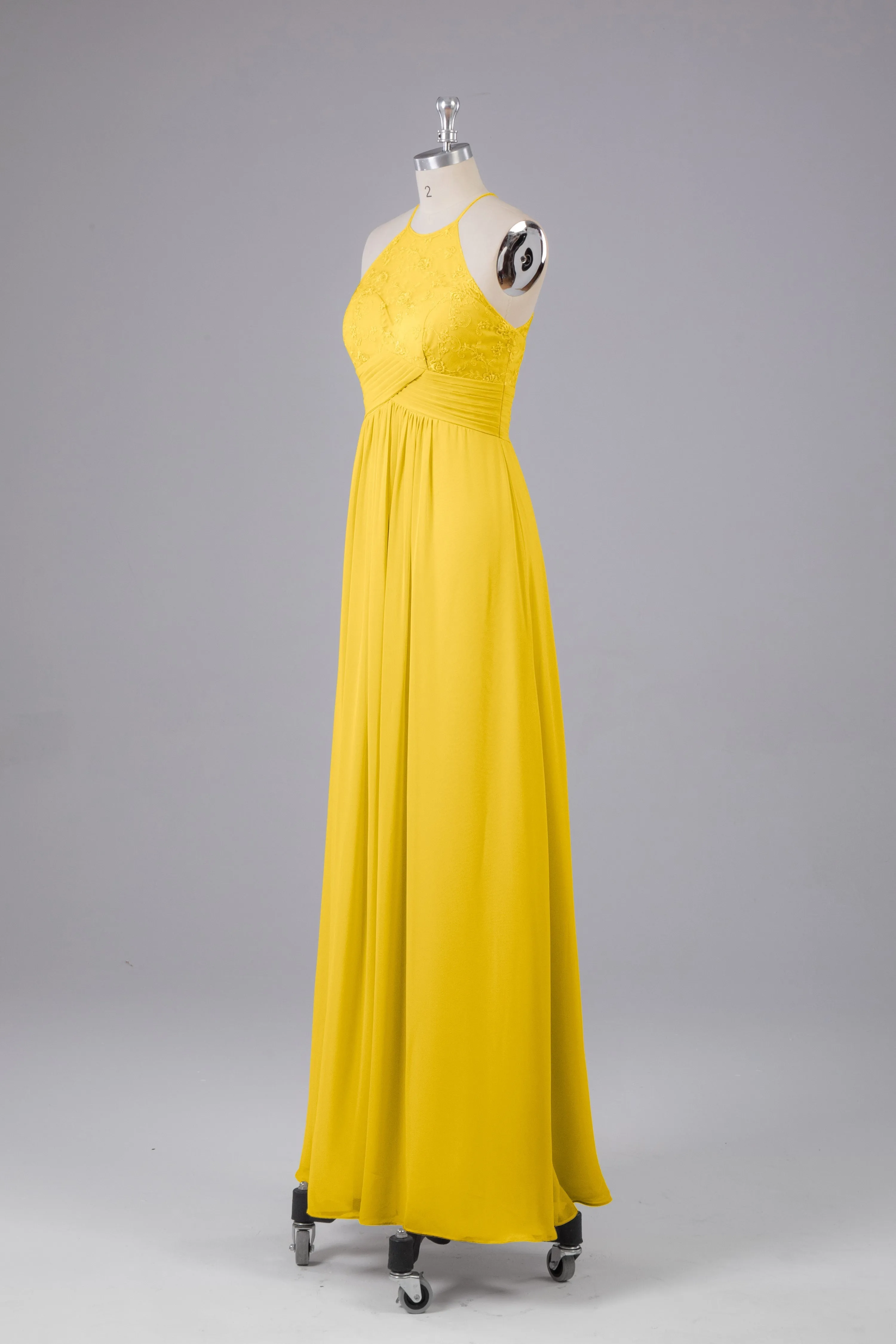 Elegant Halter Keyhole Chiffon Bridesmaid Dresses