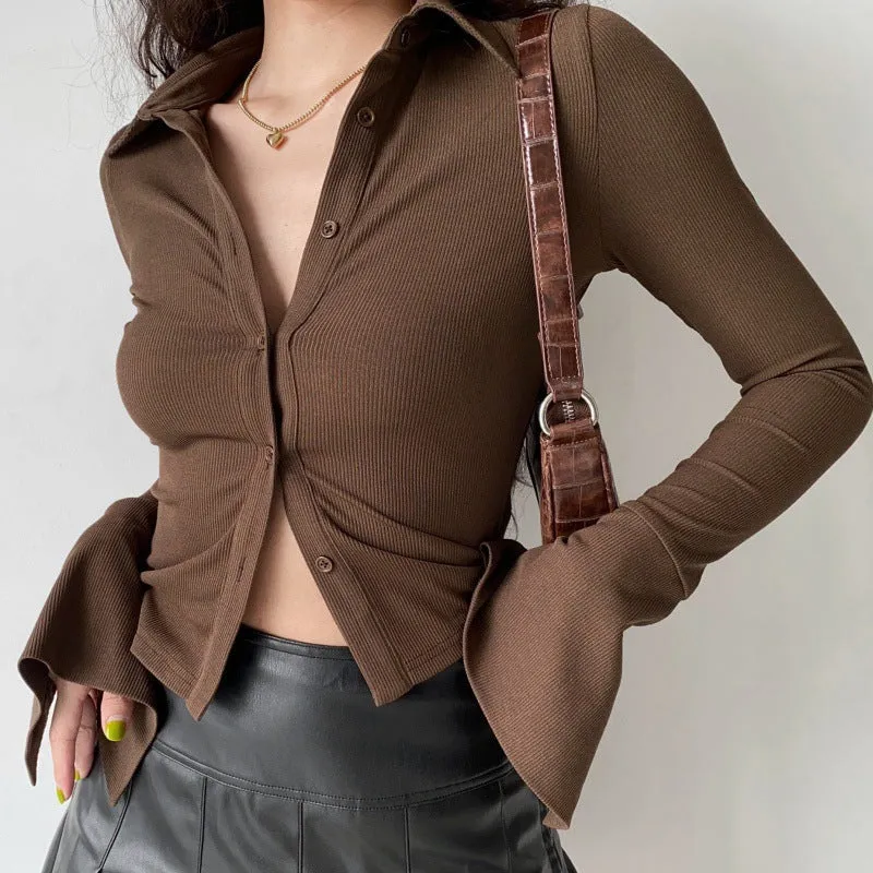 Flattering slim stretchy top for women