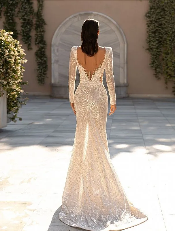 Flattering White Wedding Dress