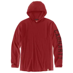 Force Relaxed Fit Midweight Long-Sleeve Logo Graphic Hooded T-Shirt - R99-Crabapple | Carhartt 106654
