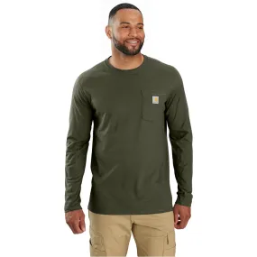 Force Relaxed Fit Midweight Long-Sleeve Pocket T-Shirt - G73-Basil Heather | Carhartt 106656