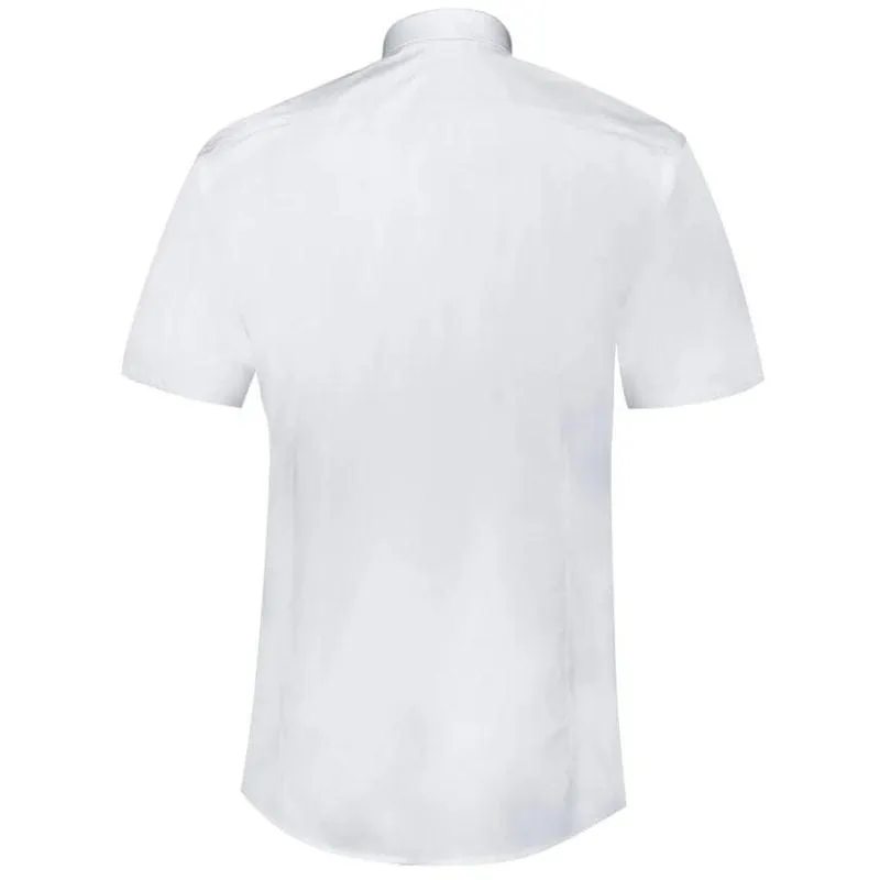 Men's White Capuccino Service Shirt Short Sleeves - LAFONT