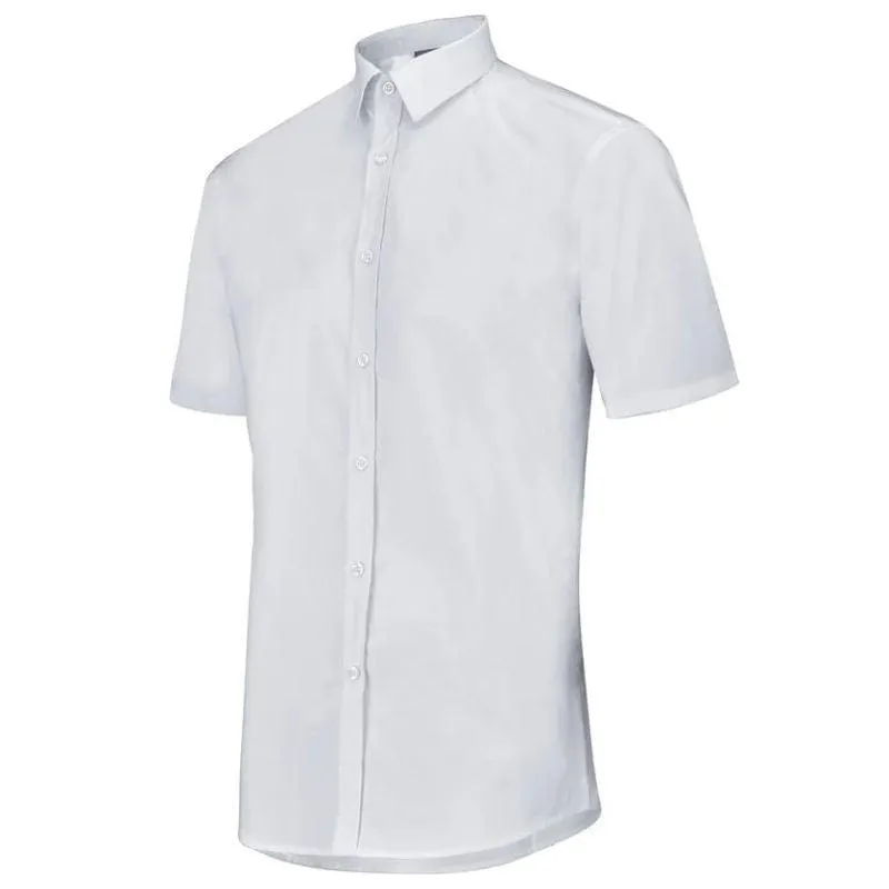 Men's White Capuccino Service Shirt Short Sleeves - LAFONT