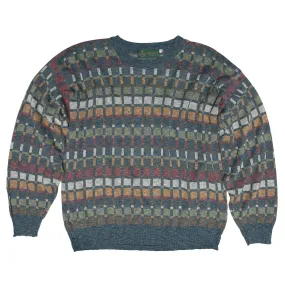 Mid-Century Jacquard Float Stitch Pullover Sweater