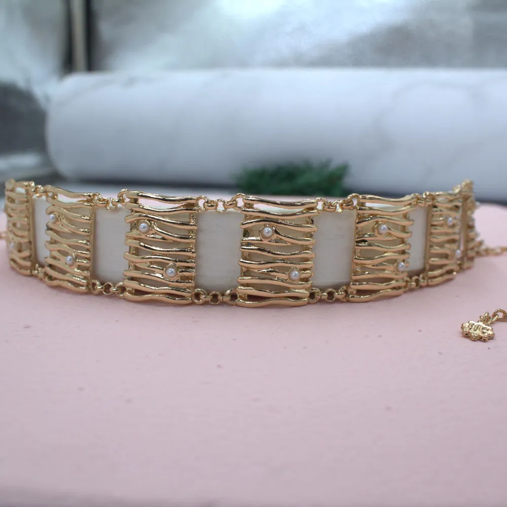 Pearlfect Whimsical Pearl Delight 24K Gold-Plated Choker Necklace
