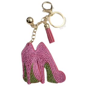 Pink and Green High Heel Keychain
