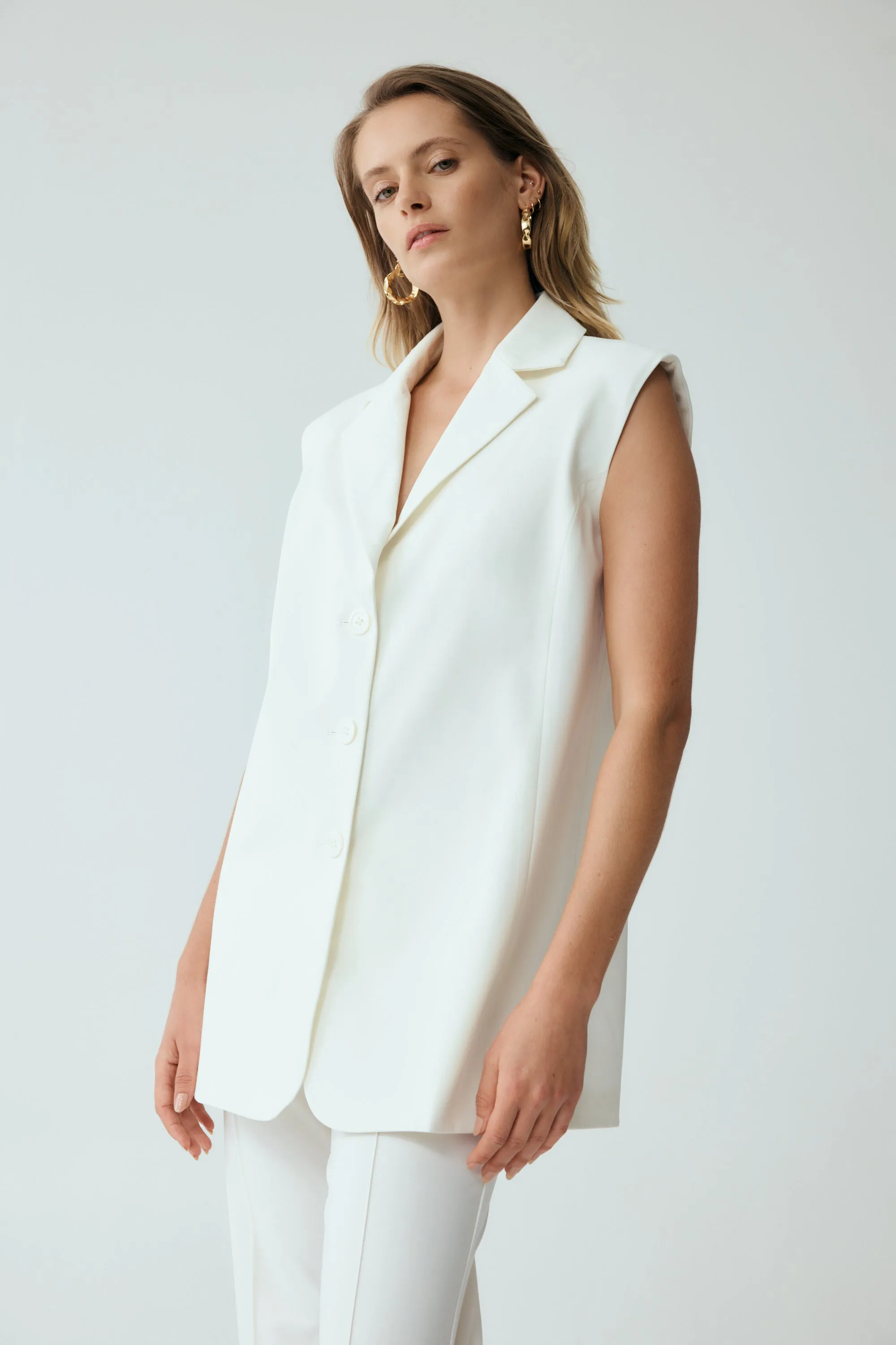 RESET LONGLINE VEST | OFF WHITE