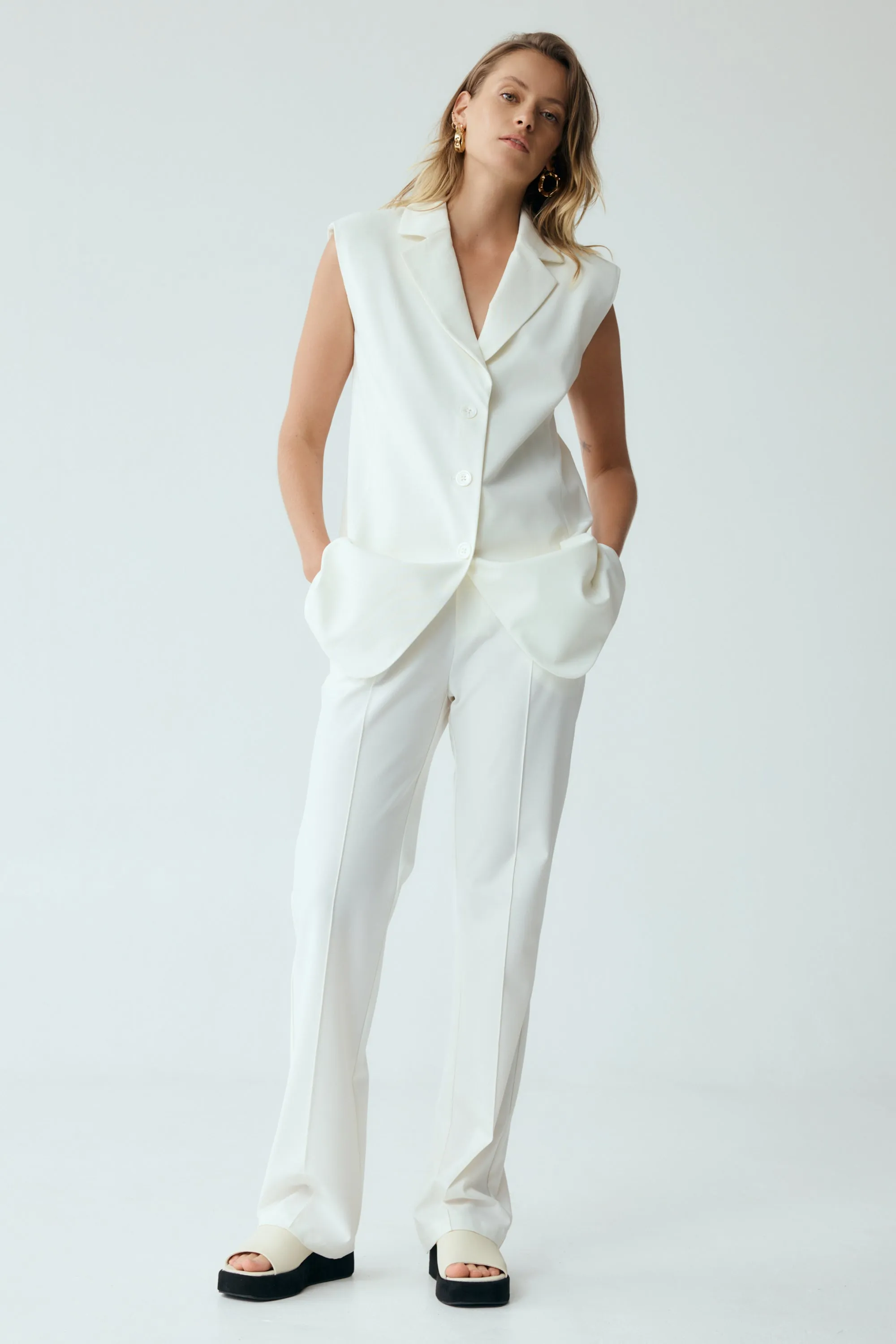 RESET LONGLINE VEST | OFF WHITE