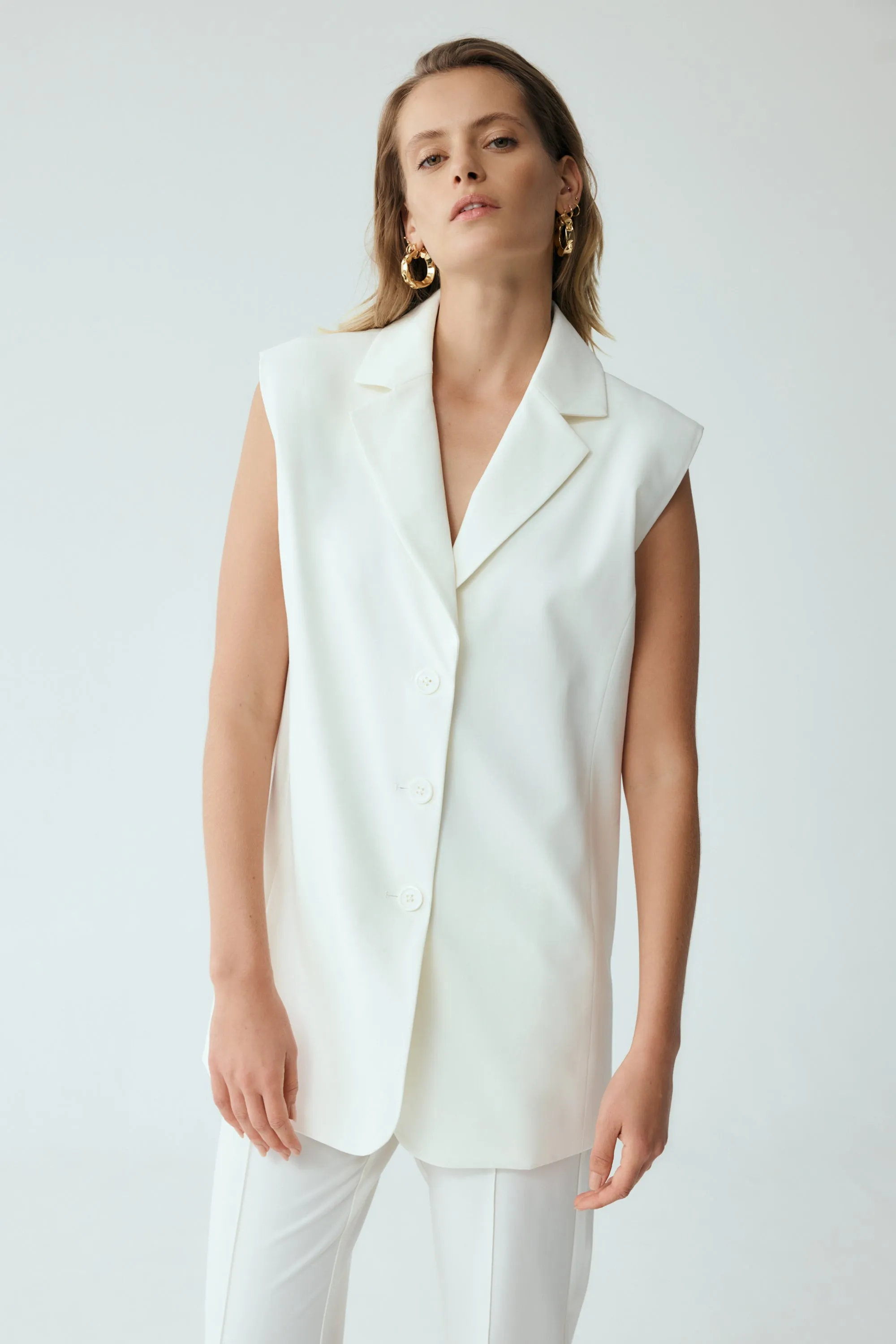 RESET LONGLINE VEST | OFF WHITE