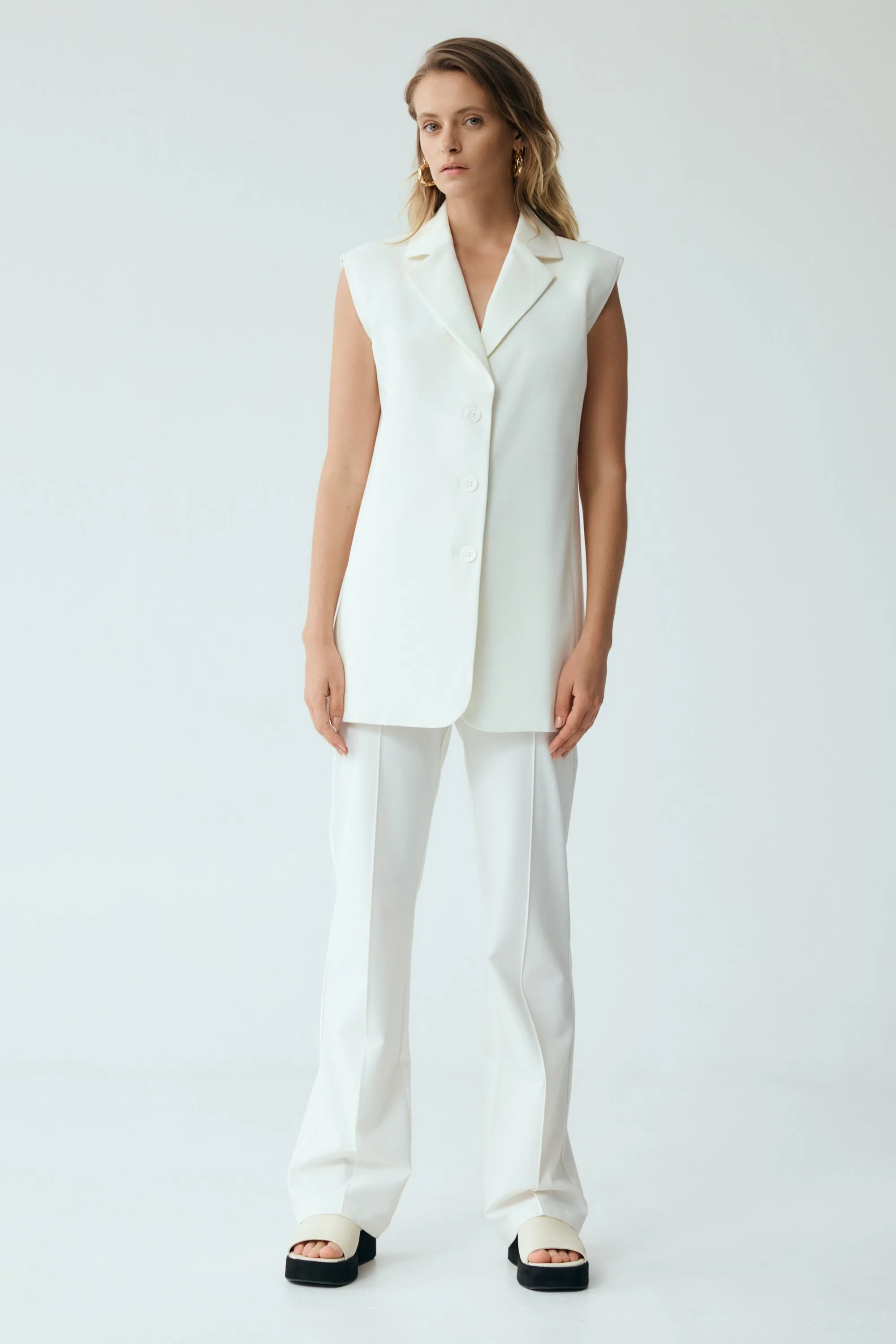 RESET LONGLINE VEST | OFF WHITE