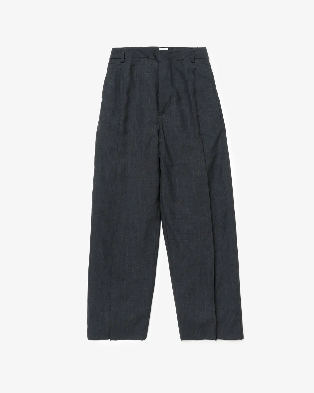 SHEER WOOL PLEATSTUCK SLACKS