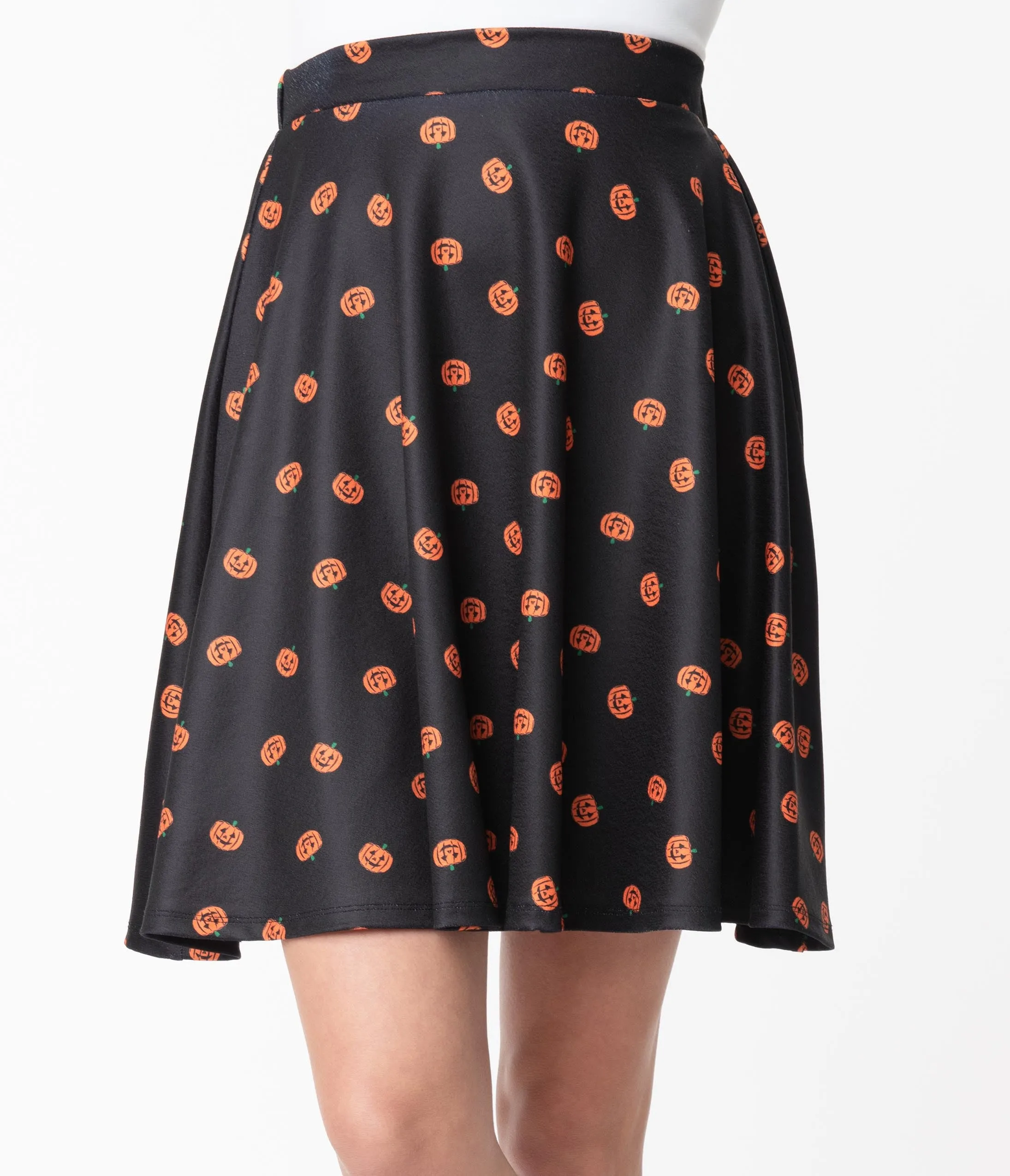 Smak Parlour Black & Orange Pumpkin Sweet Talk Skirt