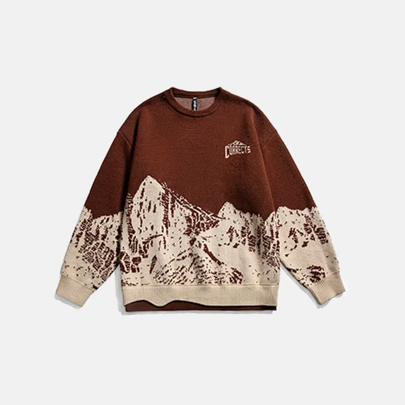 That Year That Mountain Contrast Sweater