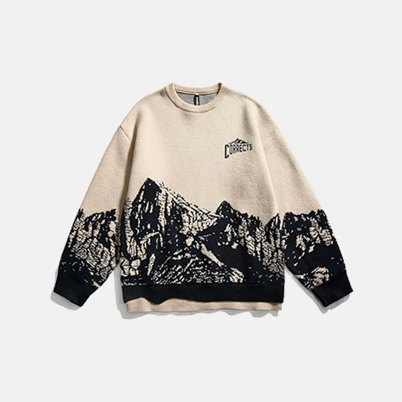 That Year That Mountain Contrast Sweater