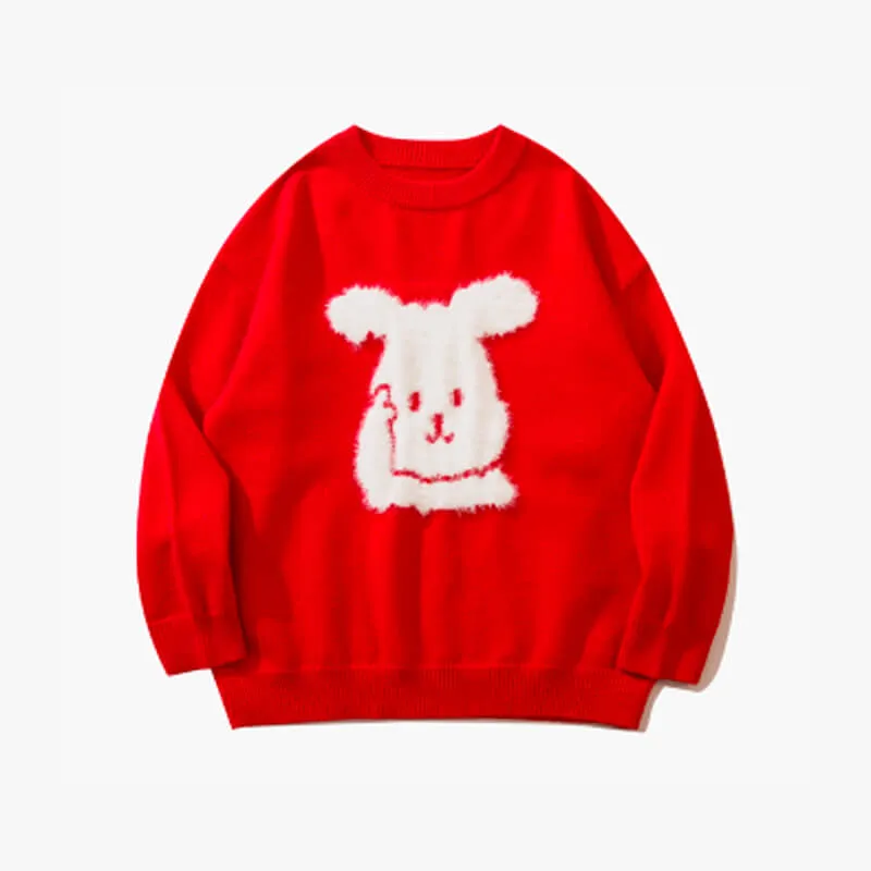 Think About It Rabbit Aesthetic Sweater