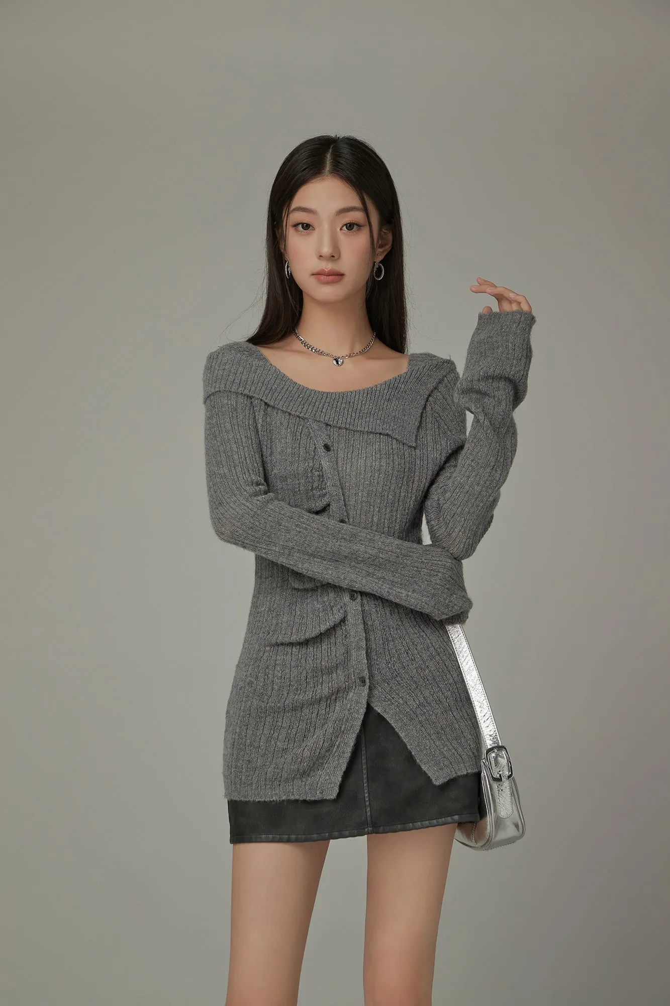 Unbalanced Off-Shoulder Knit Sweater