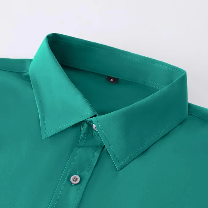 Uniform Unicorn Men's Formal Empress Teal Shirt - Slim Fit Long Sleeve with Pocket | Office Wear | Formal Wear | Daily Wear(Shirt_Empress Teal)