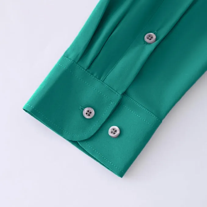 Uniform Unicorn Men's Formal Empress Teal Shirt - Slim Fit Long Sleeve with Pocket | Office Wear | Formal Wear | Daily Wear(Shirt_Empress Teal)