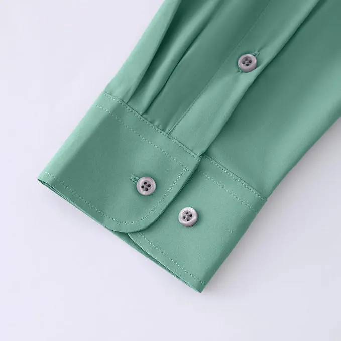 Uniform Unicorn Men's Formal Eton Blue Shirt - Slim Fit Long Sleeve with Pocket | Office Wear | Formal Wear | Daily Wear (Shirt_Eton Blue)
